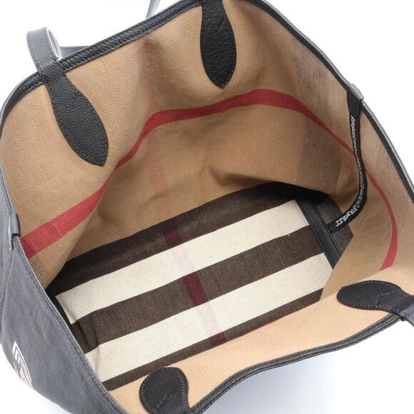 Burberry Large Doodle Canvas Leather Tote Bag - Picture 3 of 6